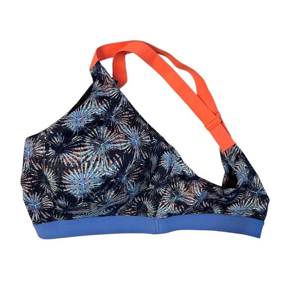 Victoria’s Secret Sport 36D Blue With Firework Graphic Racerback Sports Bra - Picture 3 of 13